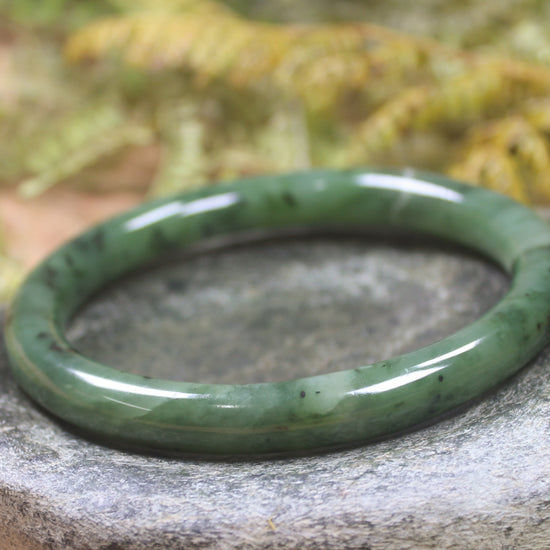 Bangle carved from Hapopo Pounamu - NZ Greenstone