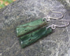 Toki Earrings carved from Kawakawa Pounamu - NZ Greenstone