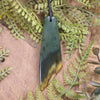 NZ Greenstone Small Toki Pendant Raukaraka Pounamu