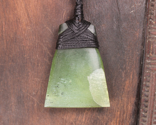 Toki or Adze Pendant carved from Tangiwai Pounamu - NZ Greenstone