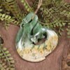 Manaia carved from Flower Jade Pounamu - NZ Greenstone