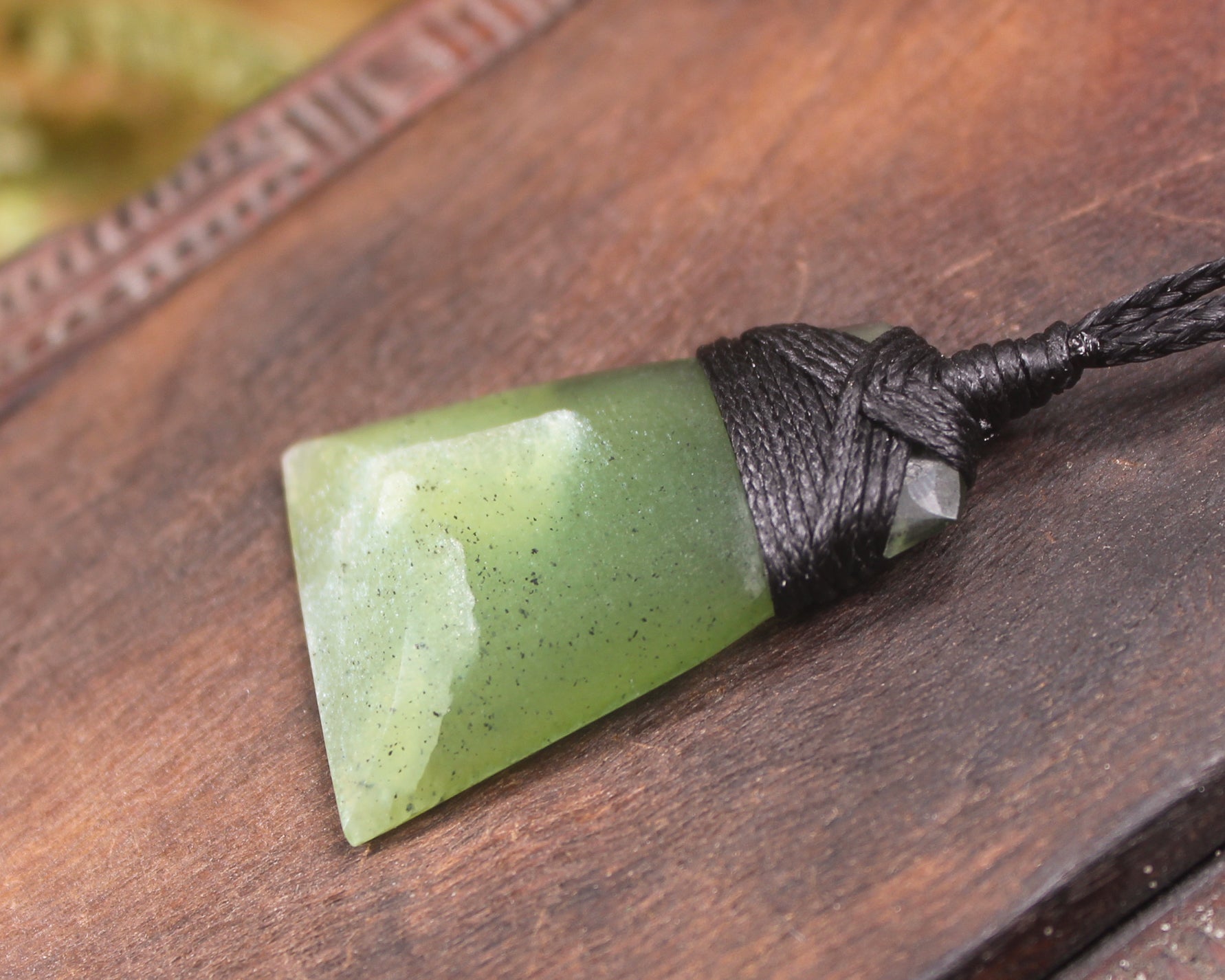 Toki or Adze Pendant carved from Tangiwai Pounamu - NZ Greenstone