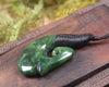 Hei Matau or Fish Hook carved from Kawakawa Pounamu - NZ Greenstone