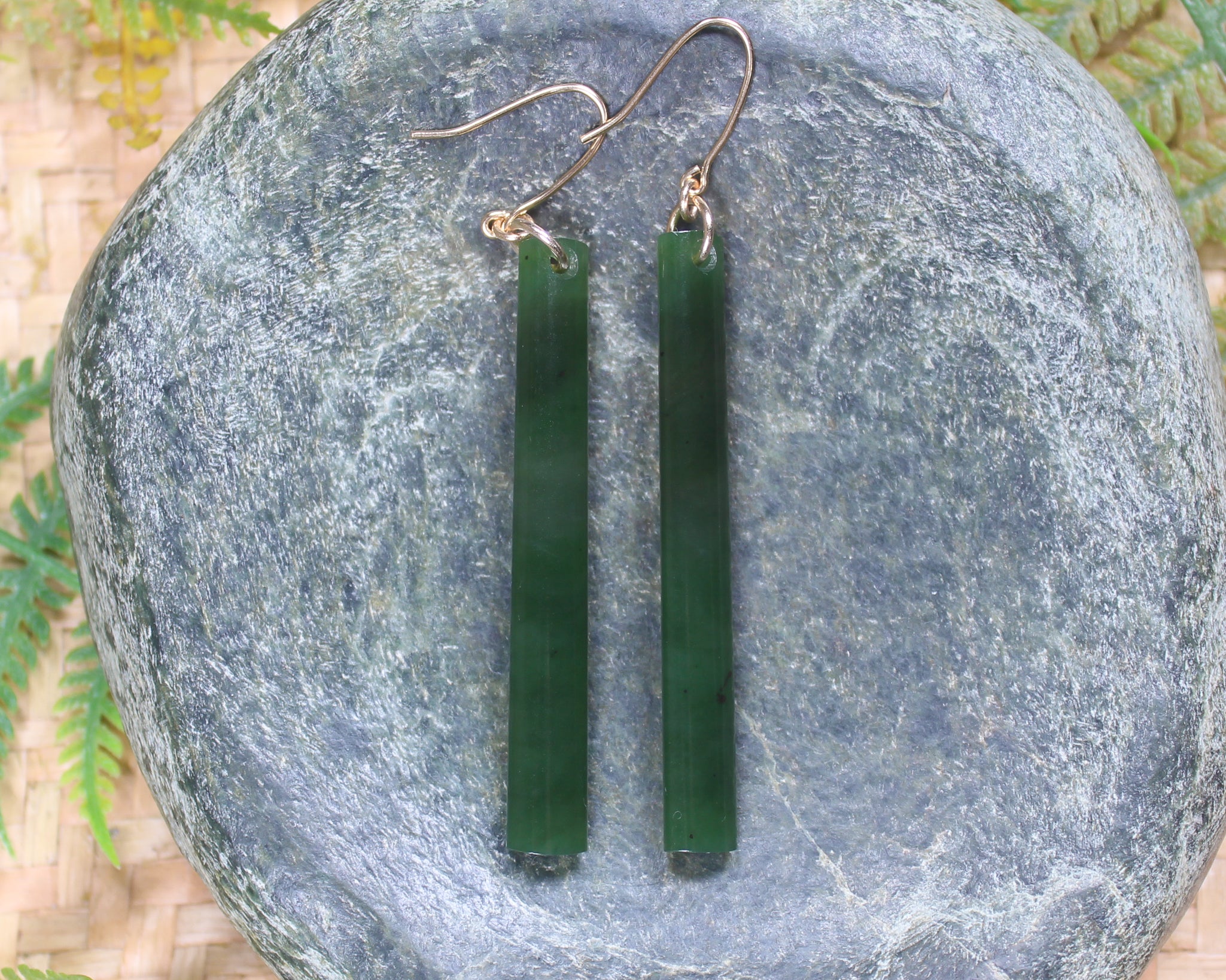 Kawakawa Pounamu earrings
