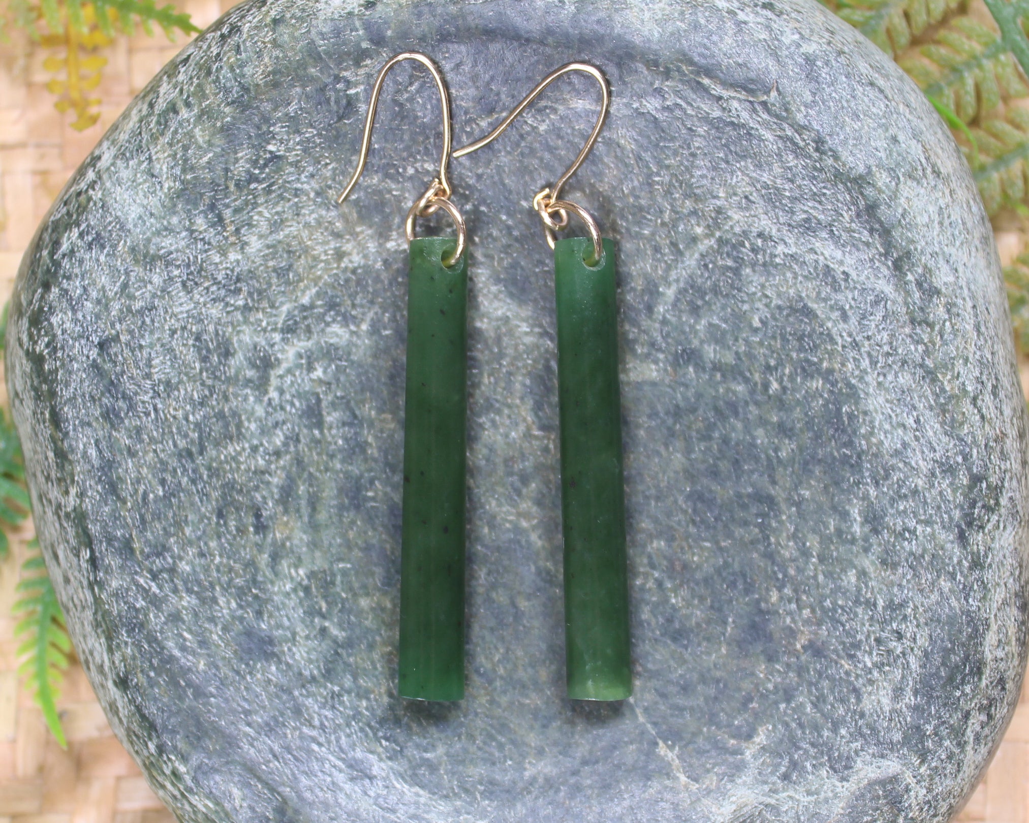 Kawakawa Pounamu earrings