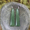 Toki Earrings carved from Hapopo Pounamu - NZ Greenstone