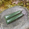 Toki Earrings carved from Hapopo Pounamu - NZ Greenstone