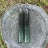 Roimata or Teardrop earrings carved from Kawakawa Pounamu - NZ Greenstone