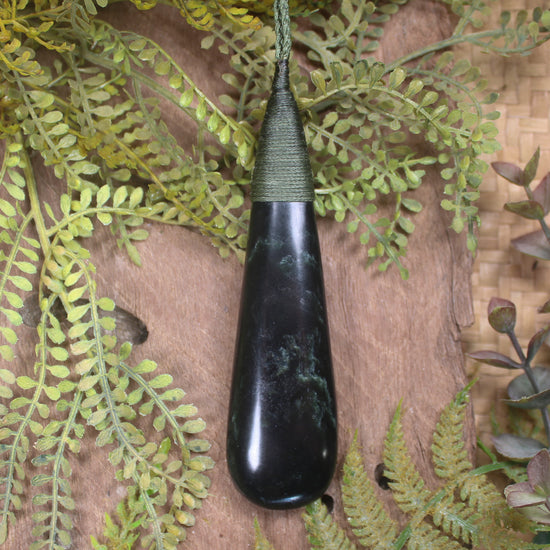 Kawakawa Pounamu Roimata Pendant - NZ Greenstone