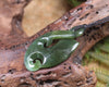 Koru Twist Pendant carved from Rimu Pounamu - NZ Greenstone