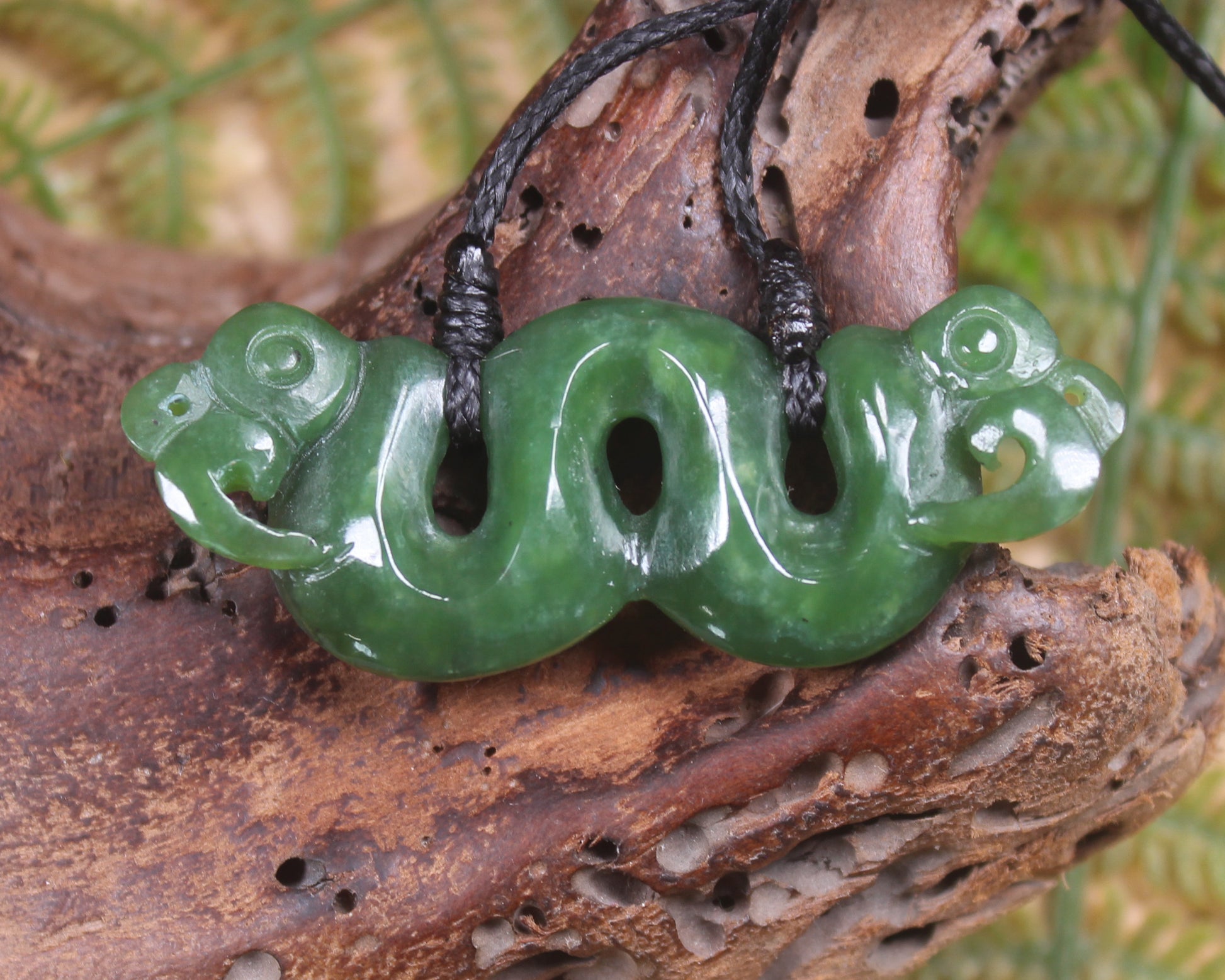 Pekapeka Pendant carved from Hapopo Pounamu - NZ Greenstone