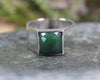 Sterling Silver Kawakawa Pounamu Ring - NZ Greenstone