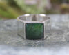 Sterling Silver Kawakawa Pounamu Ring - NZ Greenstone