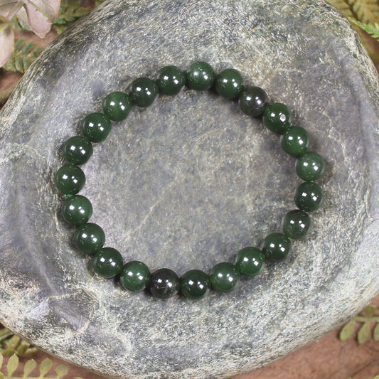 Kawakawa Pounamu beaded bracelet