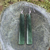 Roimata or Teardrop earrings carved from Kawakawa Pounamu - NZ Greenstone