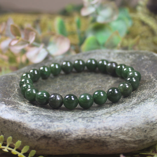 Kawakawa Pounamu beaded bracelet