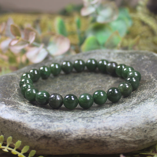 Kawakawa Pounamu beaded bracelet