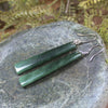 Roimata or Teardrop earrings carved from Kawakawa Pounamu - NZ Greenstone