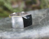Sterling Silver Kawakawa Pounamu Ring - NZ Greenstone