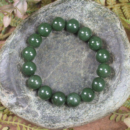 Kawakawa Pounamu beaded bracelet