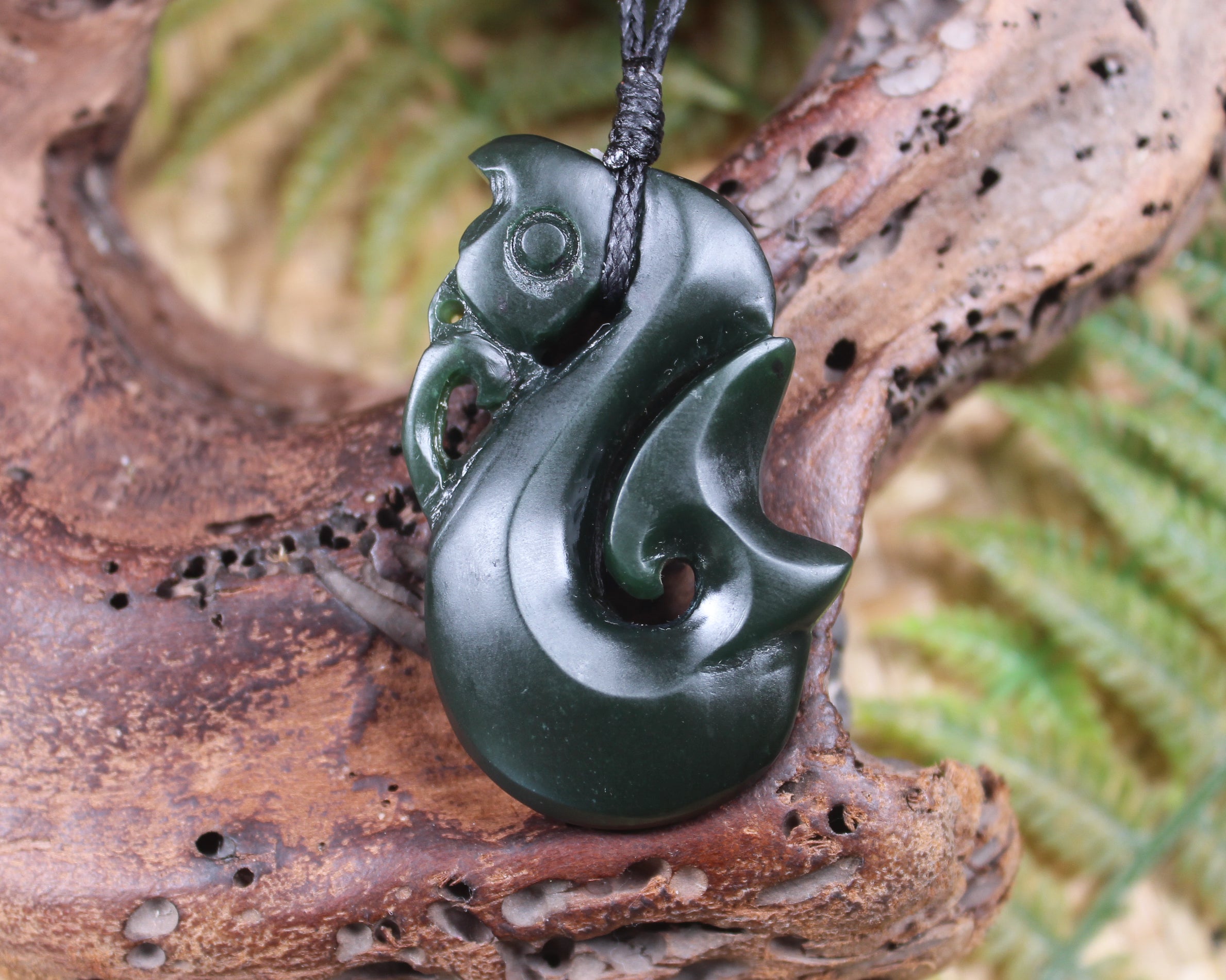 Manaia carved from Kawakawa Pounamu - NZ Greenstone