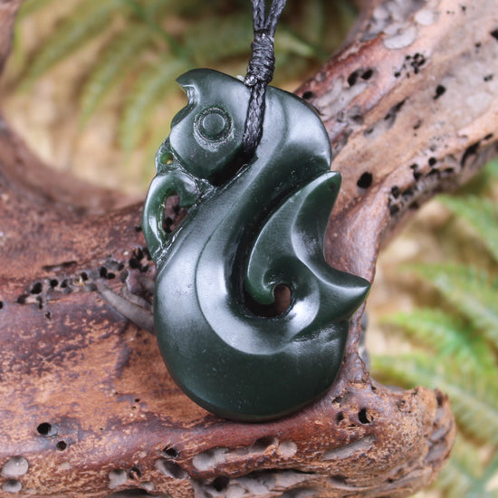 Manaia carved from Kawakawa Pounamu - NZ Greenstone