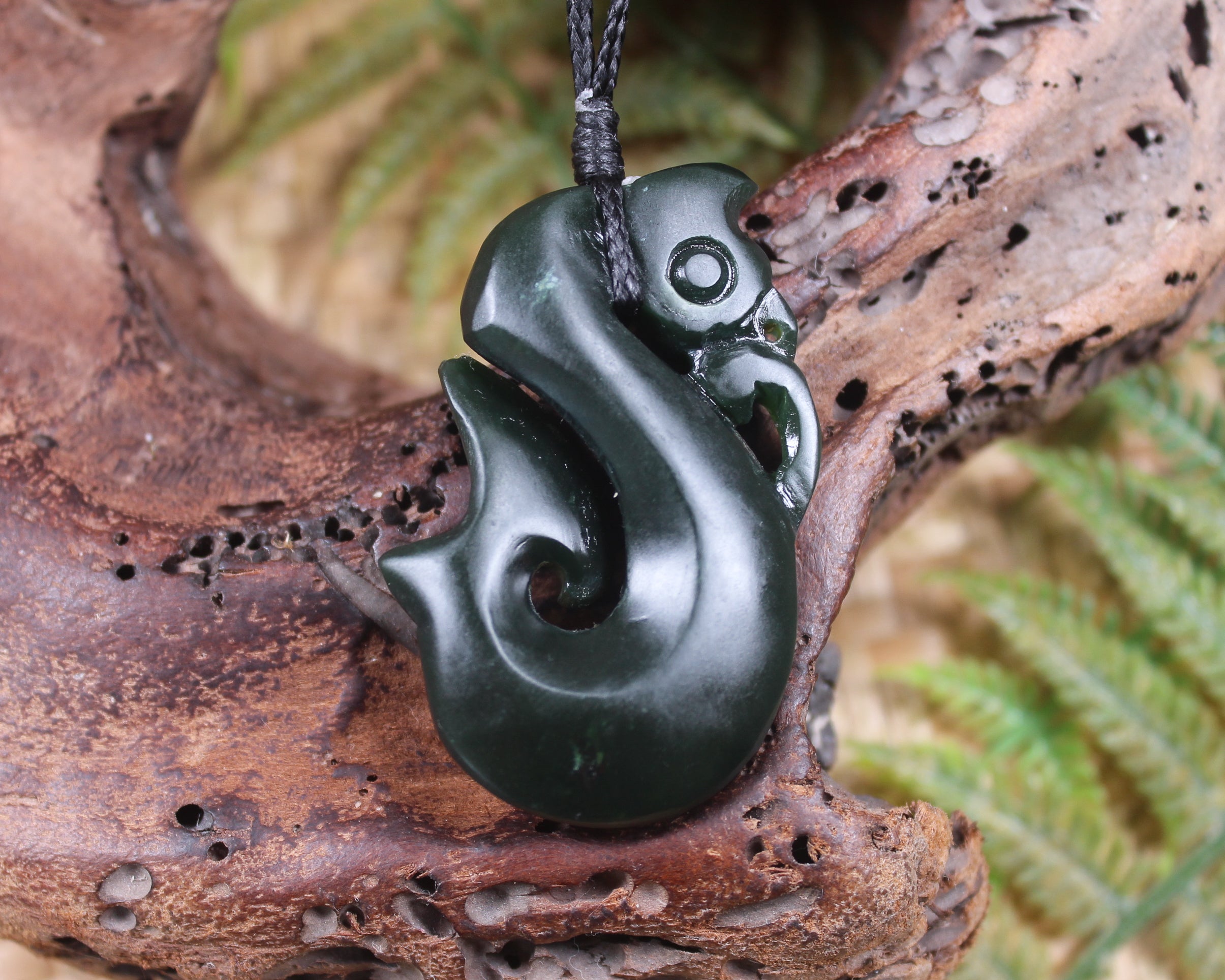 Manaia carved from Kawakawa Pounamu - NZ Greenstone