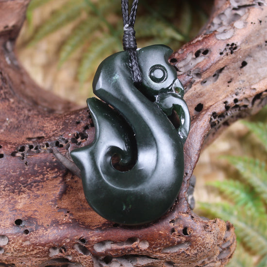 Manaia carved from Kawakawa Pounamu - NZ Greenstone