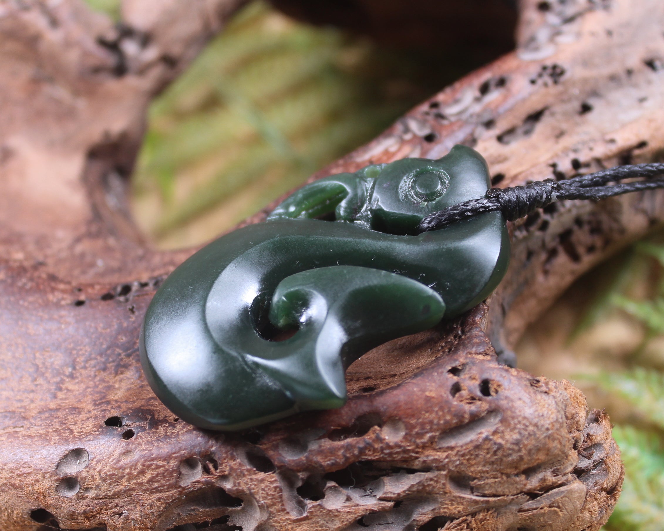 Manaia carved from Kawakawa Pounamu - NZ Greenstone
