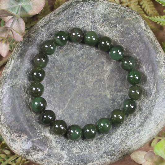 Kawakawa Pounamu beaded bracelet
