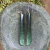 Roimata or Teardrop earrings carved from Kawakawa Pounamu - NZ Greenstone
