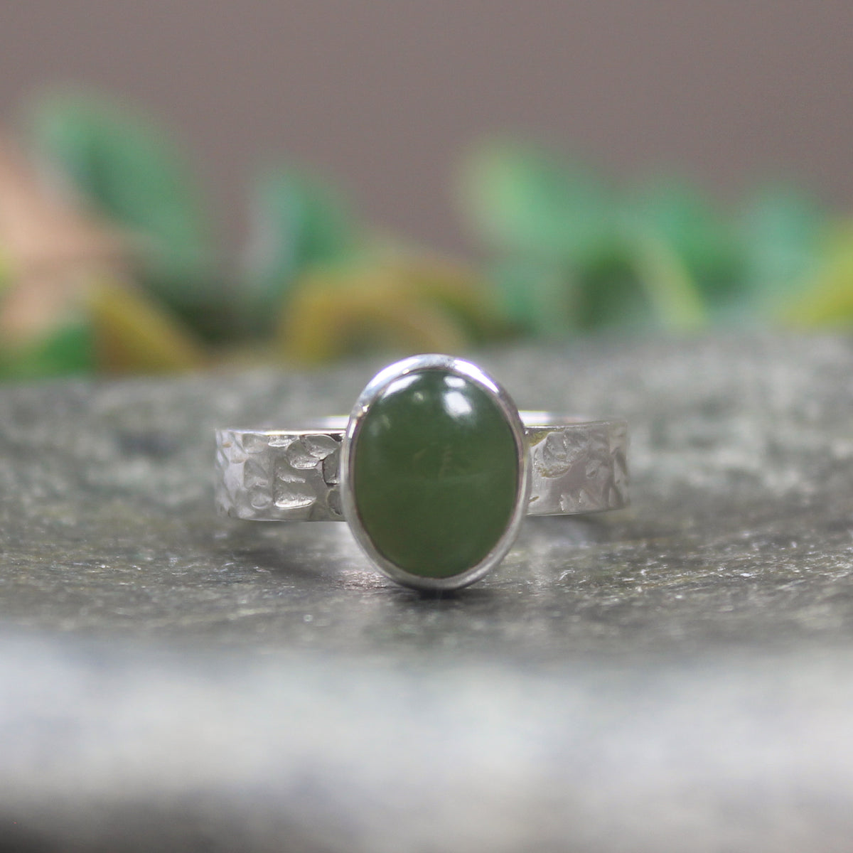Hapopo Pounamu Silver Ring