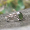Hapopo Pounamu Silver Ring