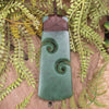 Hapopo Pounamu Toki with Koru - NZ Greenstone
