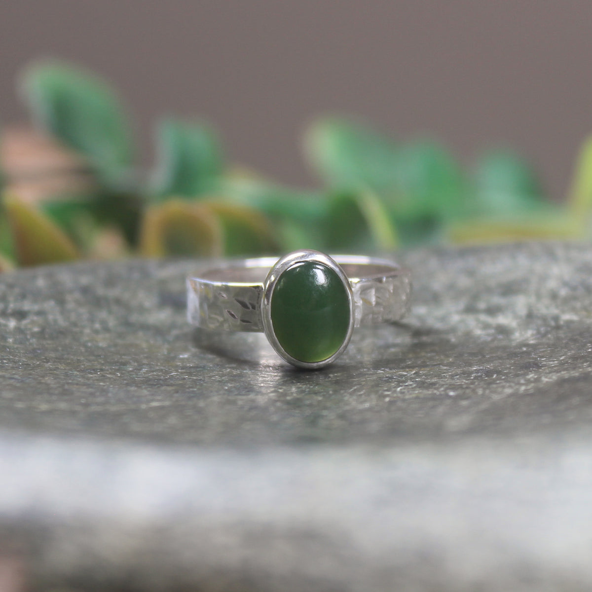 Ring with Kawakawa Pounamu