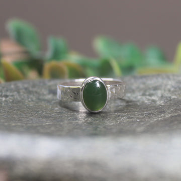 Ring with Kawakawa Pounamu