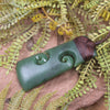 Hapopo Pounamu Toki with Koru - NZ Greenstone