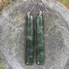Roimata or Teardrop earrings carved from Kawakawa Pounamu - NZ Greenstone