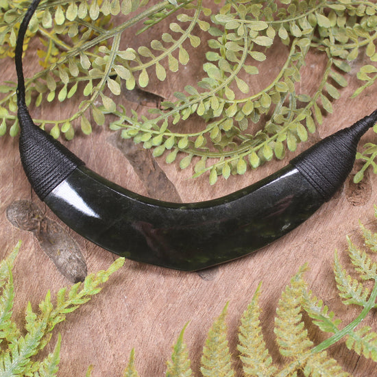 Breastplate or Shield carved from Rimu Pounamu - NZ Greenstone
