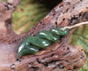 Twist or Pikorua carved from Hapopo Pounamu - NZ Greenstone
