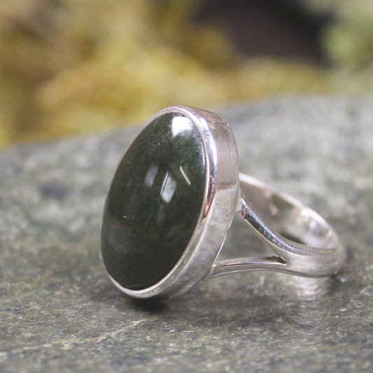 Ring with Kawakawa Pounamu