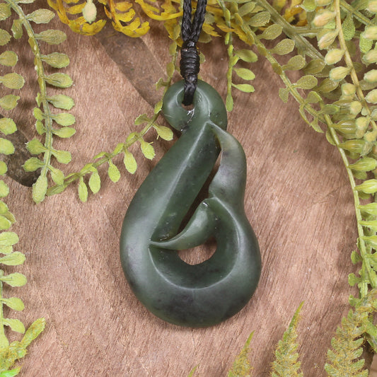 Whale Tail carved from Hapopo Pounamu - NZ Greenstone