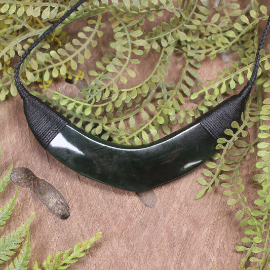 Breastplate or Shield carved from Kawakawa Pounamu - NZ Greenstone