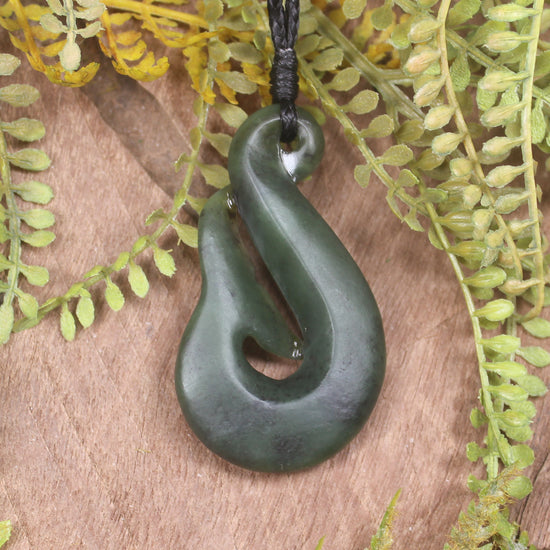Whale Tail carved from Hapopo Pounamu - NZ Greenstone