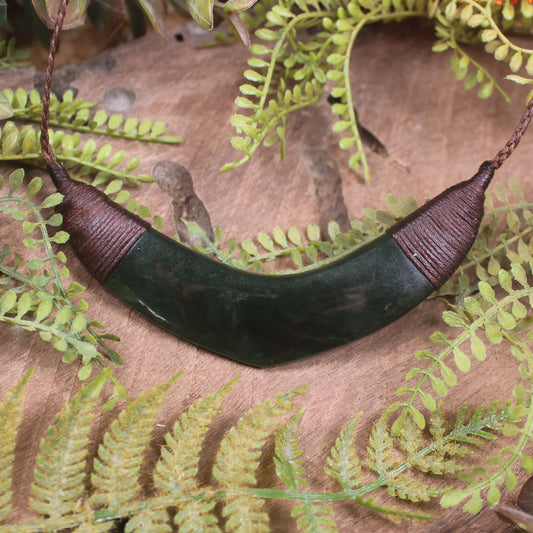 Breastplate or Shield carved from Kawakawa Pounamu - NZ Greenstone