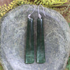 Roimata or Teardrop earrings carved from Kawakawa Pounamu - NZ Greenstone