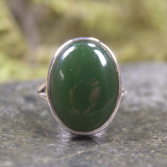 Ring with Kawakawa Pounamu