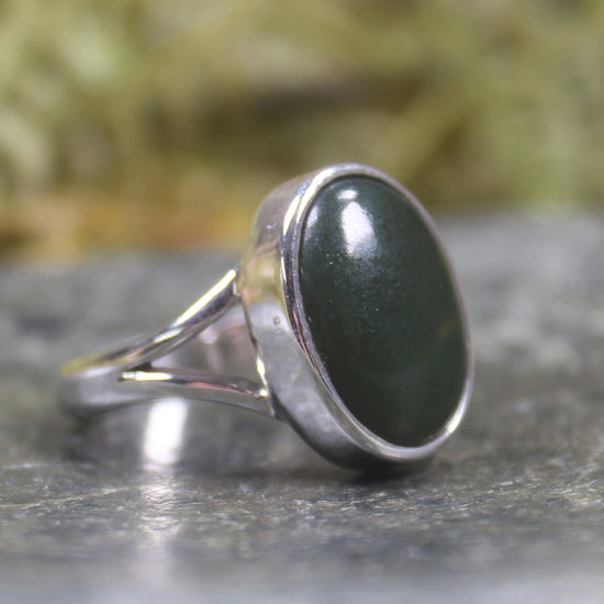 Ring with Kawakawa Pounamu