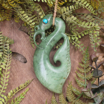 Manaia carved from Raukaraka Pounamu - NZ Greenstone