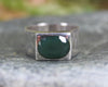 Sterling Silver Kawakawa Pounamu Ring - NZ Greenstone